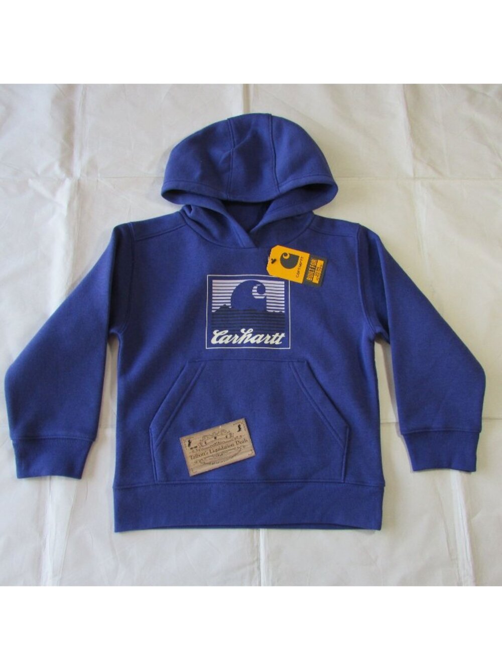 Carhartt Girl's Long Sleeve Graphic Hooded Pullover Sweatshirt Deep Ocean TS7130